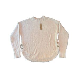 Revolve Hello Nite Women's XS soft Pink Sweater with Button Detail‎ on sides